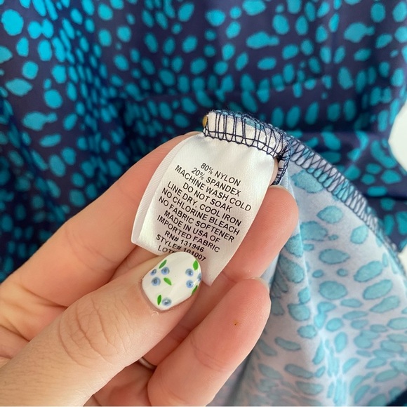 Jude Connally navy blue and teal Long Sleeve Dress with pockets - Picture 5 of 6